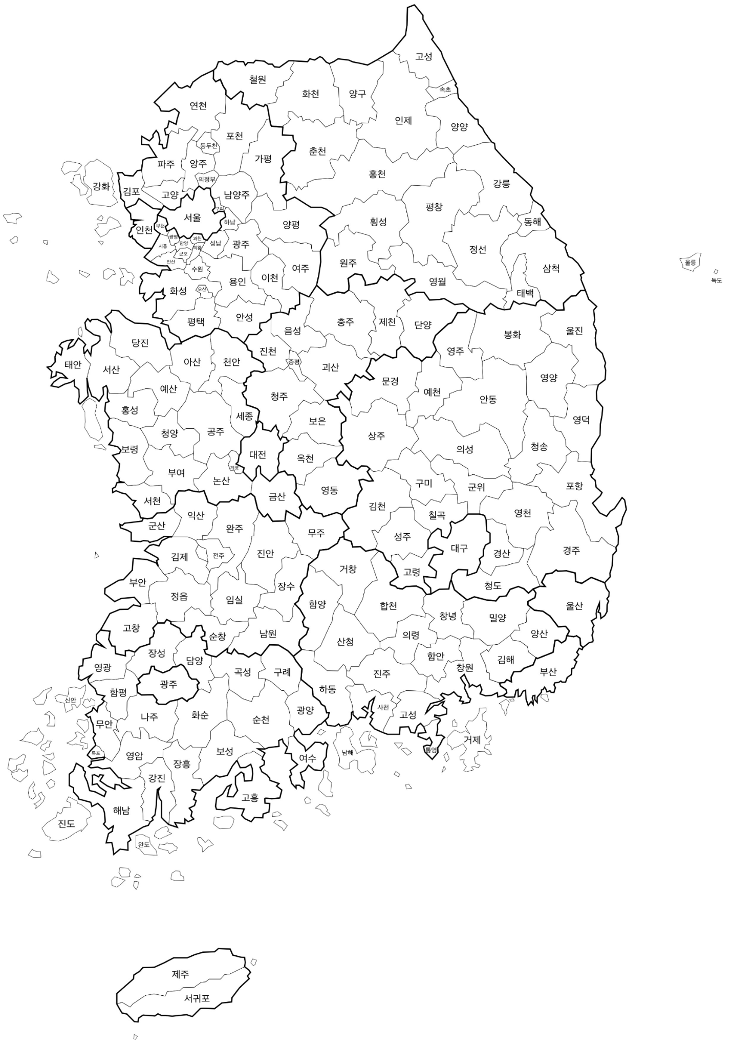 대한민국 포토로그 지도